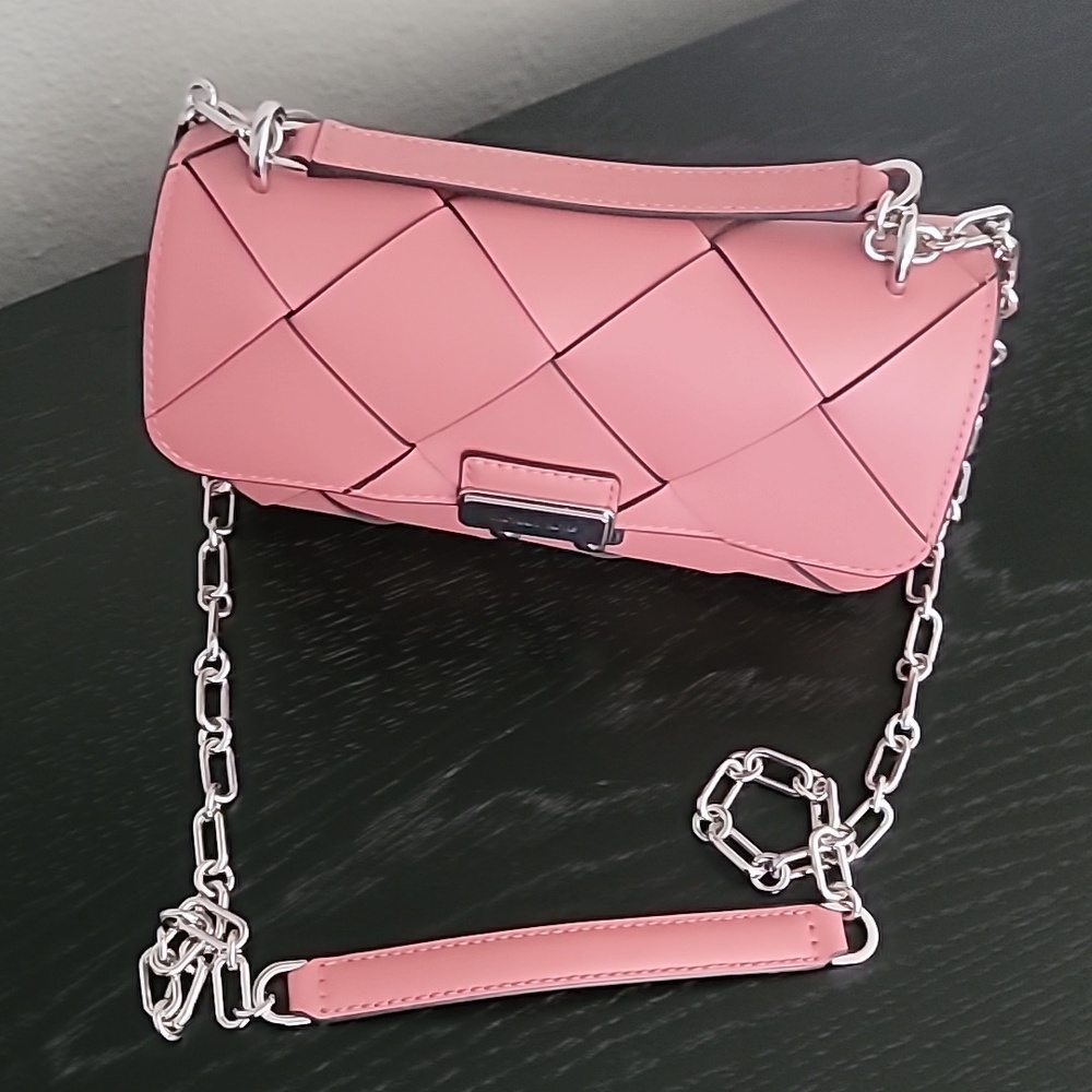 Michael KorsTribeca Small Convertible Chain Shoulder Bag In Rose - Picture 14 of 14